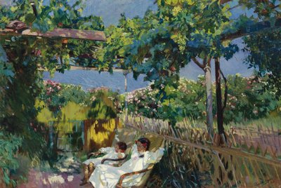 The Siesta in the Garden by Joaquín Sorolla